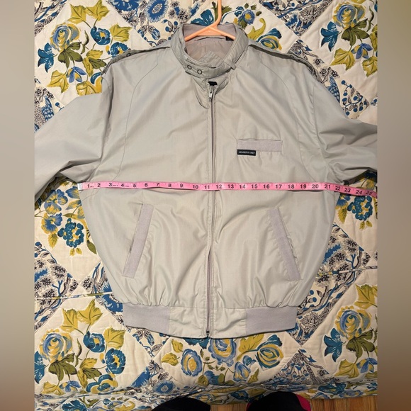 Members Only Vintage Beige Full Zip Up Jacket, Size Small (Unisex) - Picture 9 of 11